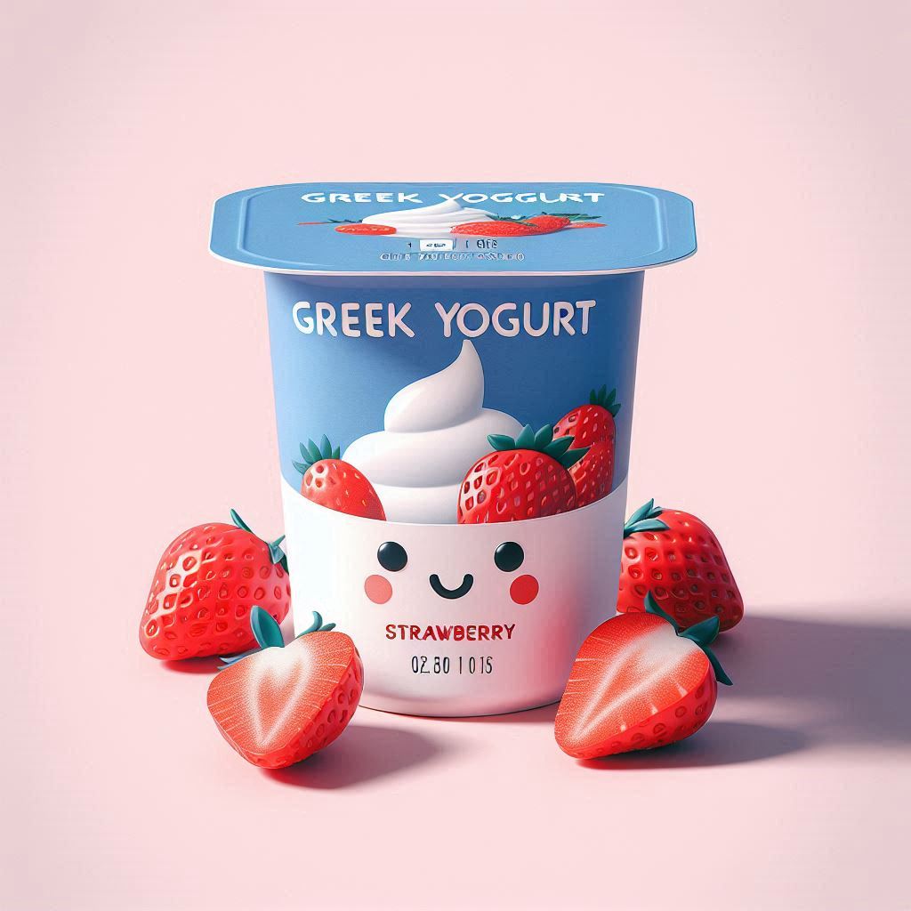 Greek yogurt strawberry flavored